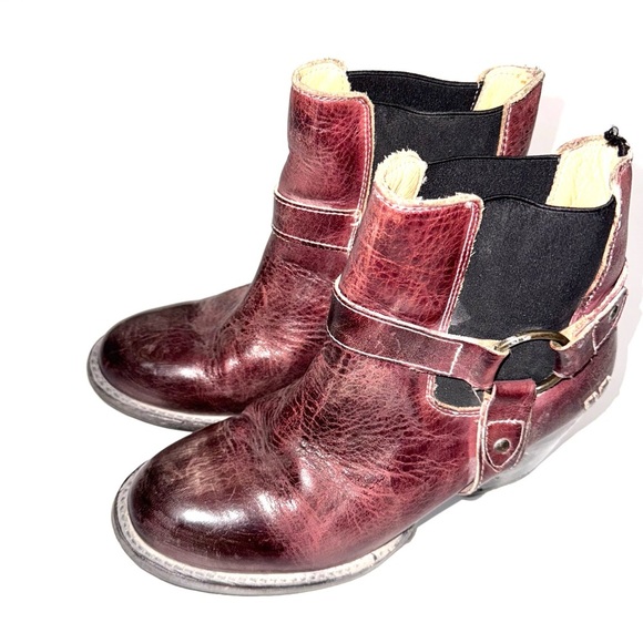 Bed Stu Liberate Maroon Harness Boots Size 7 - Picture 8 of 11